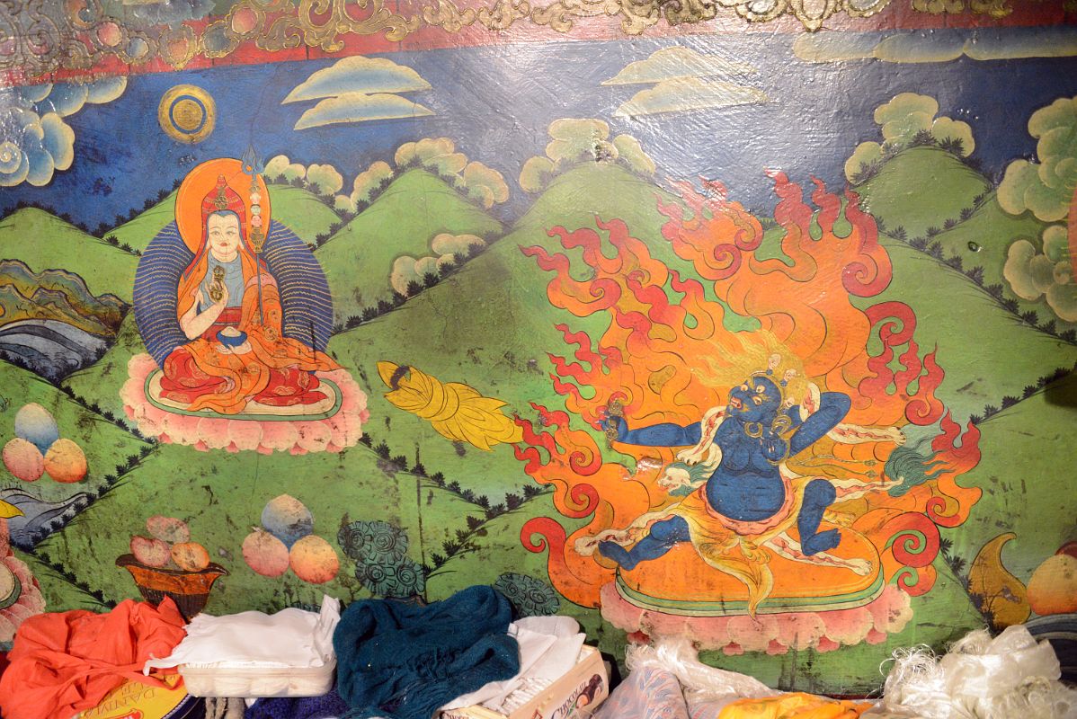 11 Painting Of Padmasambhava Manifestation And Vajrapani In The Main Hall At Rong Pu Monastery Between Rongbuk And Mount Everest North Face Base Camp In Tibet